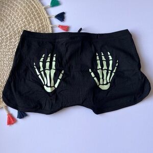 Victoria's Secret PINK Cotton Dorm Boyshort Panty Black Glow In The Dark XL NEW